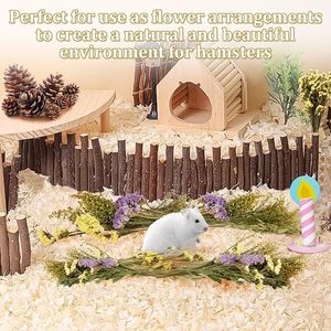42 pièces de literie en herbes et fleurs naturelles pour la décoration d'habitats de hamsters et les lits pour animaux de compagnie - Product Image 1