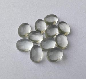 Cabochon d'améthyste verte naturelle de forme ovale, pierre précieuse calibrée de qualité, pierre lâche pour la fabrication de bijoux, fournitures artisanales - Product Image 3
