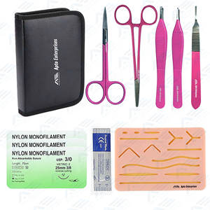 Kit de entrenamiento quirúrgico para cirujanos, juego de sutura de cirugía menor profesional, Kit de instrumentos quirúrgicos veterinarios, instrumentos médicos - Product Image 1
