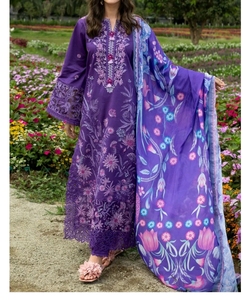 Ensemble 3 pièces rose brodé : Kurta, Palazzo et Dupatta longueur cheville – Tenue ethnique indienne et pakistanaise pour fêtes - Product Image 6