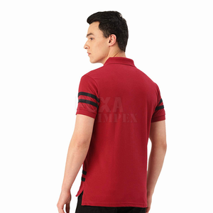 เสื้อยืดโปโลผู้ชายแขนสั้นผ้าคอตตอนแห้งเร็วเสื้อฟิตเนสเสื้อผ้า2024ออกแบบแบรนด์โลโก้ตามสั่ง - Product Image 3