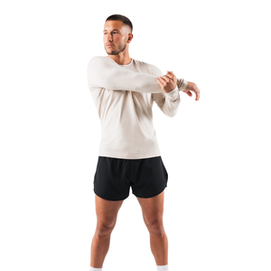 Camiseta de Manga Larga para Hombre, Ligera, Transpirable, de Alto Rendimiento, para Gimnasio, Entrenamiento, Ropa Deportiva, Paquete de Dos - Product Image 4