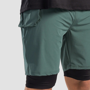 New Arrival Wholesale OEM Good Quality Men's Activewear Sports Regular Fit Shorts Quick Dry Comfortable Low Price Double <b>Layer</b> - Product Image 5