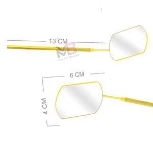Wholesale <b>Lash</b> <b>Extension</b> Mirror Handheld Stainless Steel Square Large Gold Eyelash <b>Lash</b> Mirror Customized Logo - Product Image 5