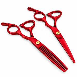 Black Matte Custom Logo Stainless Steel Right-Handed Sharp Blade Tip Professional Barber <b>Hair</b> Cutting and Thinning Scissor Set - Product Image 5