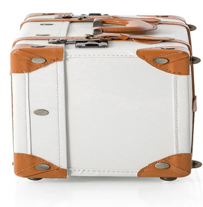 Pu Leather Vintage <b>Trunk</b> Box Pearl <b>White</b> Leather <b>Storage</b> <b>Trunk</b> Box - Product Image 4