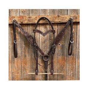 Headstalls de Cuero Crudo Occidental con ajuste personalizado con nombre de marca personalizado Western Headstall Breast Collar en precio barato - Product Image 2