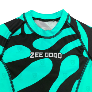 Wholesale OEM Jiujitsu Judo MMA <b>Compression</b> Rashguard <b>Shirts</b> Short Sleeve Quick Dry UPF50+ Anti-Bacterial Custom Unisex - Product Image 3