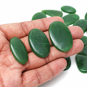 Venta al por mayor 2026 Colgante de gema de jade nefrita cabujón de plata de ley 925 para fabricación de joyas - Product Image 1