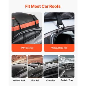 Borsa da Tetto per Auto Toyota in PVC Resistente e Impermeabile da 15 Piedi Cubi, Portapacchi 100% Impermeabile 840D - Product Image 5