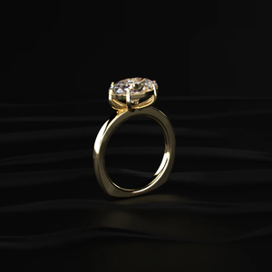 D-E Color VVS-VS Clarity IGI Certified East West 3CT Weight Oval Solitaire Labgrown Diamond Engagement <b>Ring</b> from <b>Indian</b> Supplier - Product Image 2