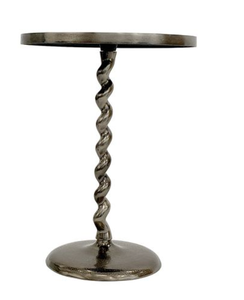 Metal <b>Side</b> <b>Table</b> <b>Round</b> Coffee <b>Table</b> Twisted Iron Accent <b>Table</b> for Living Room Bedroom - Product Image 3