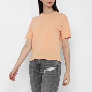 เสื้อยืดแขนสั้นลำลอง พิมพ์ลายตามสั่ง สีพื้น เสื้อยืดผู้หญิงขายส่ง เสื้อยืดคอกลมผู้หญิง - Product Image 1