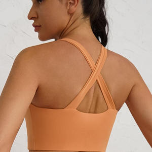 Soutien-gorge de sport pour femme en promotion – Haute qualité, extensible dans 4 directions, respirant, écologique, élasticité moyenne, XS personnalisable à l'avant - Product Image 2