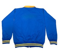 Chaqueta Deportiva Escolar Unisex Azul y Amarilla para Niños, Ecológica, Duradera, Transpirable, 100% Poliéster, con Forro Polar, para Verano