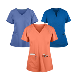 Alta calidad Top Scrubs enfermería personalizar Diseño y logotipo uniforme médico ropa de hospital para mujeres buen estiramiento-OEM/ODM - Product Image 5