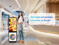 Écran numérique portable de 32 pouces, Full HD, signalisation numérique, tableaux numériques intelligents Android, Logovision avec boîte à lumière LED magnétique
