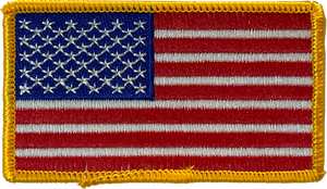 3D 미국 국기 자수 패치 모델 4.5x2.5 모자 사용을위한 다형 패브릭 소재 - Product Image 6
