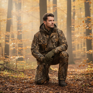 Combinaison de chasse d'hiver pour homme, style populaire, tissu respirant uni, haute qualité, confortable, personnalisable pour la vente en ligne - Product Image 6
