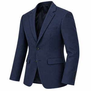 Blazer de Lana Personalizado para Hombre al por Mayor, Chaqueta Deportiva de Tweed Texturizado, Traje a Medida, Abrigo Casual Elegante, Blazer de Lana Personalizado para Hombre - Product Image 4