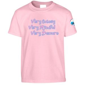 เสื้อยืดคอกลมแขนสั้นสีชมพูสำหรับวัยรุ่นพร้อมดีไซน์กราฟิกสำหรับใส่ไปโรงเรียนทุกวัน สวมใส่สบาย - Product Image 1