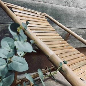Foldable Bamboo Sun Lounger Outdoor <b>Chair</b> With Fabric Vietnamese Rattan Furniture Bamboo Sunbed Beach <b>Chair</b> - Product Image 5