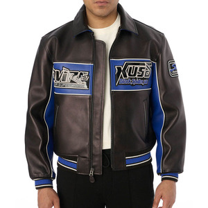 New Arrival High Quality <b>Leather</b> Made Men Avirex <b>Jackets</b> Custom Made 100% Cowhide Genuine <b>Leather</b> Bomber Men's <b>Jackets</b> Low Price - Product Image 3