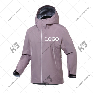 Men's 3-Layer <b>Lined</b> Coated Hard Shell autumn <b>Jacket</b> Custom Logo Waterproof Breathable Hooded High Performance Lightweight - Product Image 2