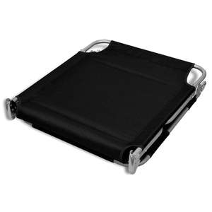 Chaise longue standard en acier thermolaqué noir et polyester - Product Image 6