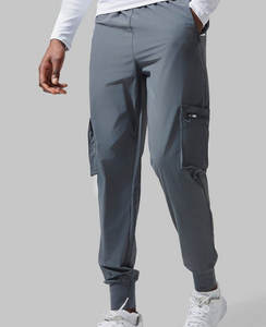 High Quality <b>Men</b> Red Sport Jogging Pants Custom Logo <b>Baggy</b> Casual Style Flat Front Elastic Waist Joggers Sweatpants Man <b>Trouser</b> - Product Image 3
