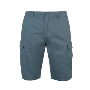 Men Cargo Shorts Mid Waist Button Fly Solid Color Canvas Casual Bermuda Shorts With Pockets Breathable Woven 100% Cotton - Product Image 6