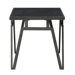 Set di 3 tavolini moderni contemporanei con finitura nera e piano in pietra sinterizzata nera, include tavolino da cocktail e 2 tavolini laterali - Product Image 5