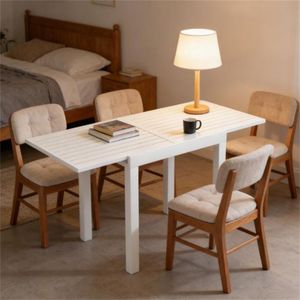 โต๊ะรับประทานอาหารกลางแจ้งสีขาวสำหรับสวน - Product Image 1