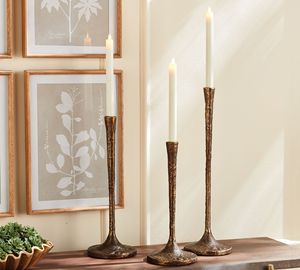 New Arrival Handmade Aluminium Casted Texture Modena <b>Candlestick</b> Holder Set of 3-Home Decor for Christmas Wedding Eid Ramadan - Product Image 3