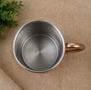 Mug en cuivre avec finition martelée, motif hibou, style vintage, vaisselle artisanale écologique pour la maison, design martelé en relief - Product Image 1