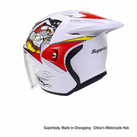 Casque de moto demi-face léger en ABS de qualité pour jeunes, idéal pour la ville et le quotidien, vente en gros