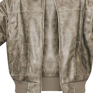 Custom Washed Green Distressed Faux Leather Sorority Oversized <b>Longline</b> Jacket <b>Women</b> Wholesale Direct Factory Supplier Low MOQ - Product Image 5