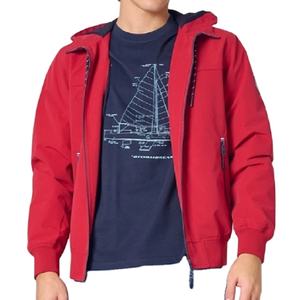 Veste à capuche de couleur unie pour hommes, grande taille, avec col en tricot plat, manteau d'hiver décontracté pour adolescents, vêtements d'extérieur chauds et à la mode - Product Image 1