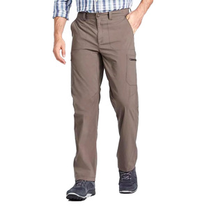 <b>Men's</b> Quick Dry Hiking Pants Regular Fit Brown Polyester With Pockets Breathable All Seasons Outdoor Wear - Product Image 1