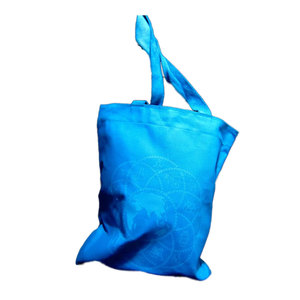 Premium Blue Cotton Canvas Tote <b>Bag</b> with Digital Print Snap Button Closure Soft Felt Lining Eco-Friendly Reusable Shopping - Product Image 4