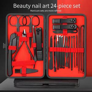 Professional <b>Nail</b> Kit 24 In 1 Manicure Pedicure Tools Stainless Steel Portable Case <b>Set</b> For Adults Classic Style - Product Image 3