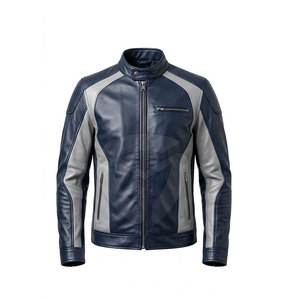 Trendy Streetwear <b>Leather</b> <b>Jacket</b> Biker Look Zipper Slim Fit <b>Winter</b> <b>Jacket</b> For Daily Wear And Wholesale Market - Product Image 3