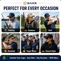 Gorra de Béisbol Bordada Personalizada para Pesca, Rendimiento y Estilo de Vida al Aire Libre, Fabricante Directo de Fábrica OEM ODM con Marca Privada