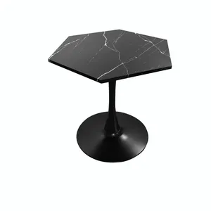 Modern Geometric Aluminium Eco-Friendly <b>Coffee</b> <b>Table</b> <b>Black</b> <b>Round</b> Shape Indoor Living Room Furniture Durable Design - Product Image 1