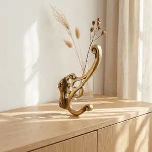Gold Brass <b>Wall</b> <b>Hooks</b> for Bags Coats & Keys Decorative <b>Wall</b> Mounted Hanger for Entryway Bedroom Bathroom and Home Organization - Product Image 2