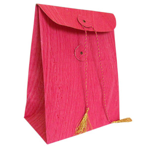 Handmade Thick Textured Paper With Colour & Slight <b>Glitter</b> Coated On It For Ceremonial Use Lovely Pouch - Product Image 3