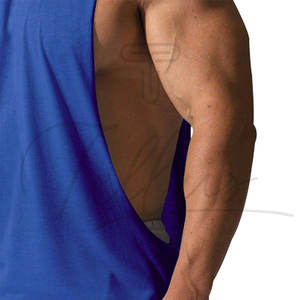 Vente flash - Débardeur basique pour homme en coton pur, sans manches, pour la musculation et le fitness, séchage rapide, respirant, service OEM - Product Image 4