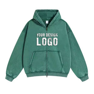 Prix d'usine – Sweat à capuche zippé personnalisé épais, marque privée, streetwear oversize pour hommes, fournisseur en gros - Product Image 4