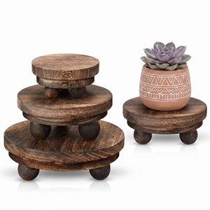 Exhibidores de Pastel de Madera de Teca de Primera Calidad con Niveles |   Soportes de Madera Hechos a Mano al por Mayor - Product Image 2