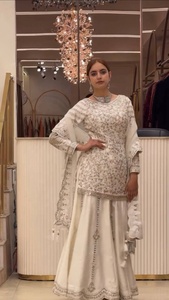 LD CREATION 2026 – Nouvelle collection de robes Sharara pakistanaises de luxe blanches pour femmes, brodées, modernes, pour fêtes, Salwar Kameez, tenue de mariage ethnique - Product Image 1
